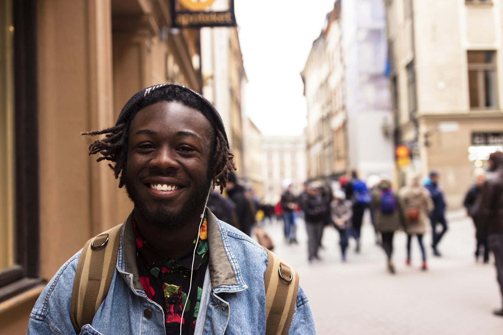 African student on a global university campus